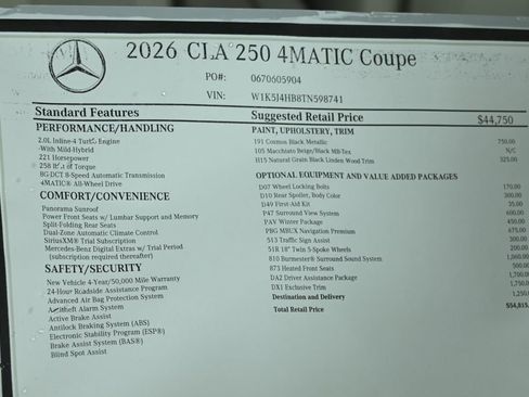 New 2026 Mercedes-Benz CLA 250 4MATIC image 29