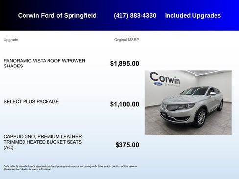 Used 2016 Lincoln MKX Select w/ Select Plus Package image 5