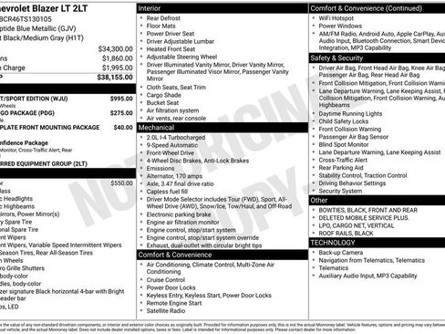 Certified 2026 Chevrolet Blazer LT w/ Midnight/Sport Edition FWD image 26