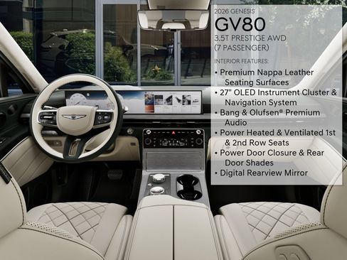 New 2026 Genesis GV80 3.5T Prestige AWD/4WD image 17