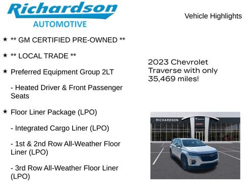 Used 2023 Chevrolet Traverse RS w/ LPO, Floor Liner Package AWD/4WD image 11