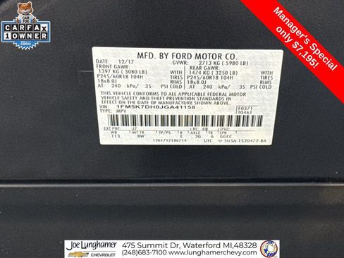 Used 2018 Ford Explorer XLT w/ Equipment Group 201A image 32