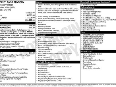Used 2023 INFINITI QX50 Sensory w/ Accent Package