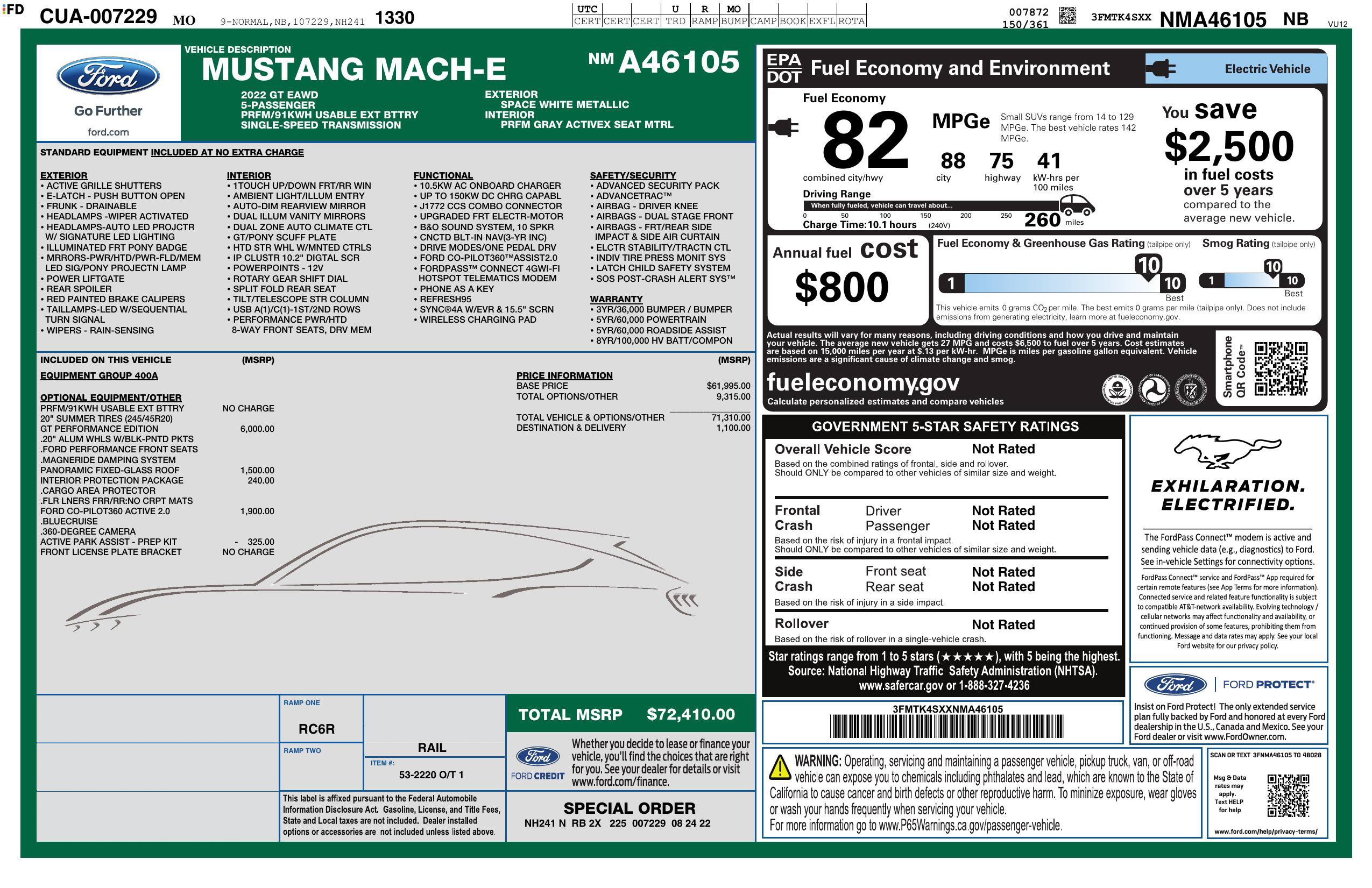 Used 2022 Ford Mustang Mach-E GT w/ GT Performance Edition AWD/4WD image 2
