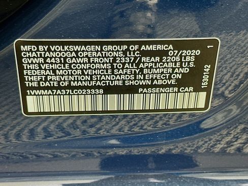 Used 2020 Volkswagen Passat 2.0T R-Line FWD image 12