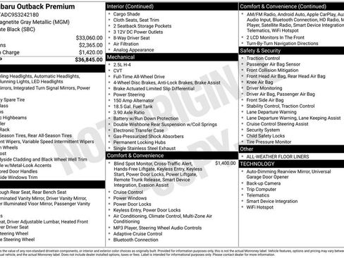Certified 2025 Subaru Outback Premium image 4