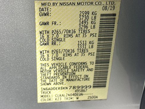 Used 2019 Nissan Frontier SV RWD image 12