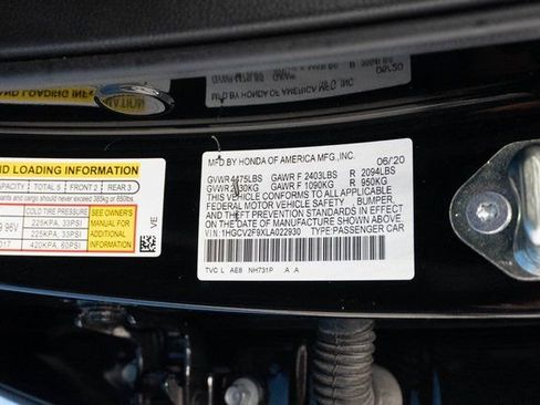 Certified 2020 Honda Accord Touring image 34