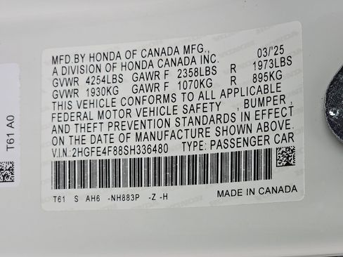 Certified 2025 Honda Civic Sport image 26