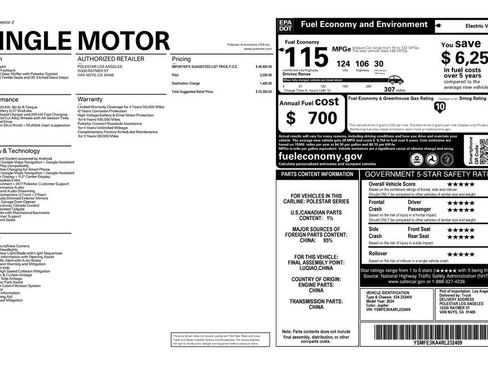 Used 2024 Polestar Polestar 2 Long Range Single Motor w/ Pilot Pack image 3