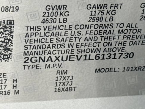 Used 2020 Chevrolet Equinox LT AWD/4WD image 33