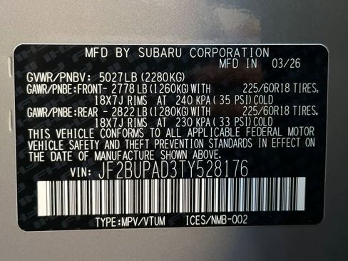 New 2026 Subaru Outback Premium AWD/4WD image 21