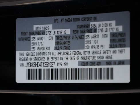 Certified 2026 MAZDA CX-90 3.3 Turbo w/ Preferred Package AWD/4WD image 43