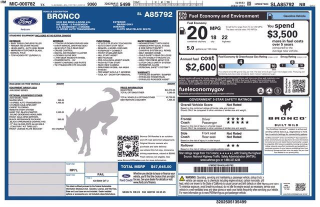 Used 2025 Ford Bronco Big Bend AWD/4WD image 15