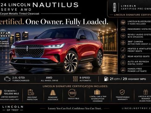 Used 2024 Lincoln Nautilus Reserve w/ Equipment Group 202A AWD/4WD image 3