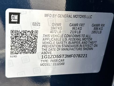 Used 2021 Chevrolet Malibu LT w/ Leather Package FWD image 31
