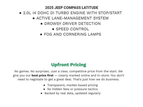 Used 2025 Jeep Compass Latitude AWD/4WD image 2