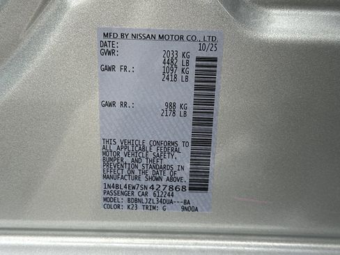 New 2025 Nissan Altima 2.5 SL image 34