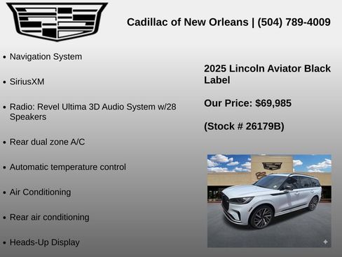Used 2025 Lincoln Aviator Black Label w/ Jet Appearance Package AWD/4WD image 8