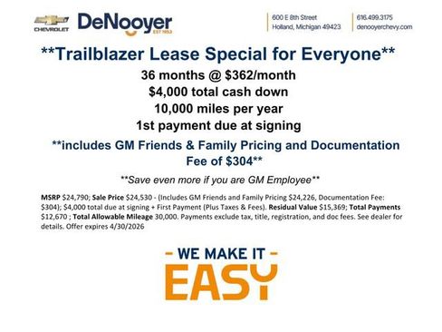 New 2026 Chevrolet TrailBlazer LT w/ Convenience Package AWD/4WD image 3