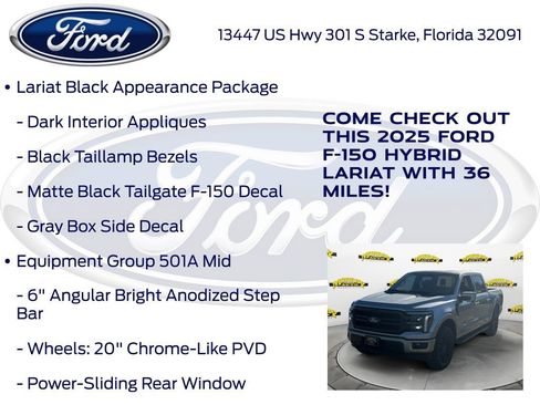 New 2025 Ford F150 Lariat w/ Equipment Group 501A Mid image 20