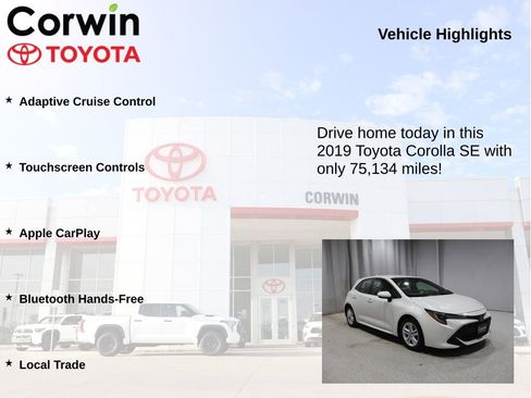 Used 2019 Toyota Corolla SE FWD image 6