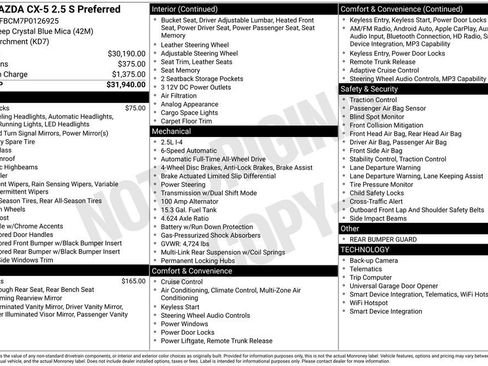 Used 2023 MAZDA CX-5 AWD 2.5 S w/ Preferred Package image 41