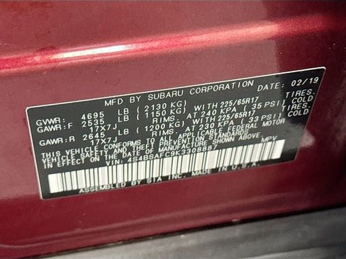 Used 2019 Subaru Outback 2.5i Premium w/ Protection Package #1 AWD/4WD image 33