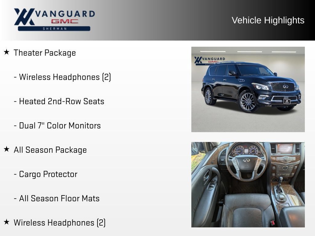 Used 2015 INFINITI QX80 4WD w/ 22" Wheel Package image 11
