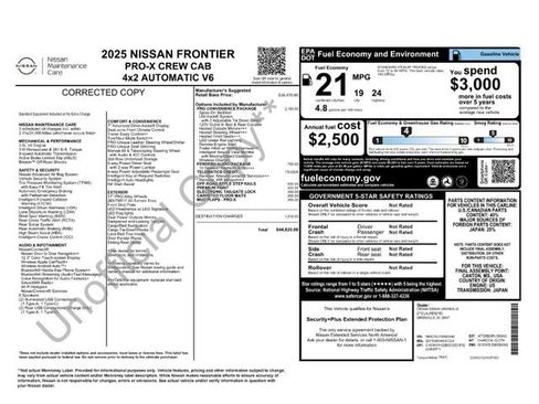 Used 2025 Nissan Frontier Pro-X w/ Pro Convenience Package RWD image 17