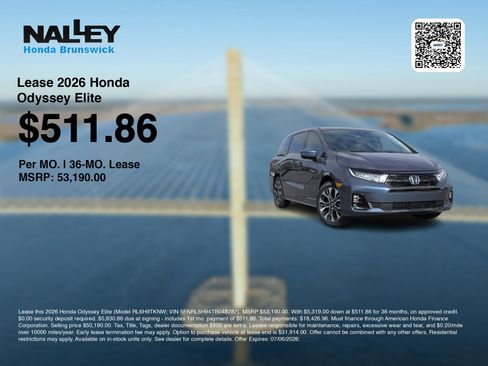 New 2026 Honda Odyssey Elite image 3
