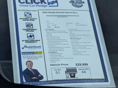 Used 2024 Honda Accord EX-L image 14