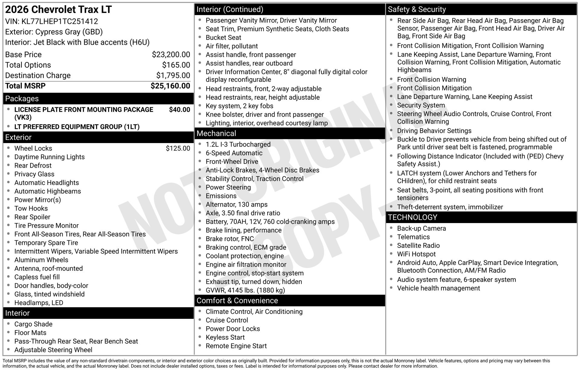New 2026 Chevrolet Trax LT FWD image 3