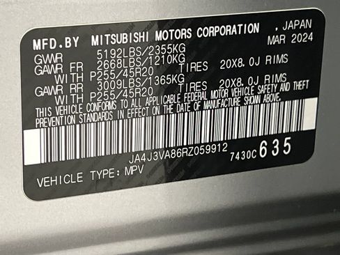 Used 2024 Mitsubishi Outlander SE FWD image 85
