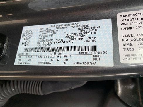 Used 2023 Ford F150 Lariat w/ Equipment Group 502A High AWD/4WD image 33
