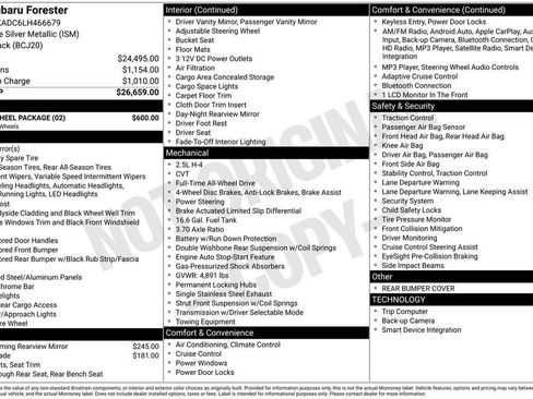 Used 2020 Subaru Forester Base w/ Alloy Wheel Package image 3