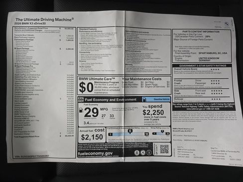 Used 2026 BMW X3 xDrive30i w/ M Sport Package AWD/4WD image 19