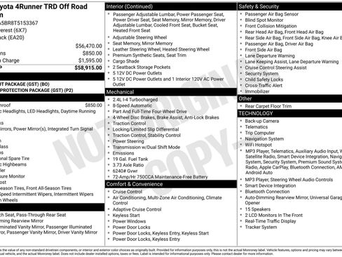 New 2026 Toyota 4Runner TRD Off-Road Premium AWD/4WD image 16