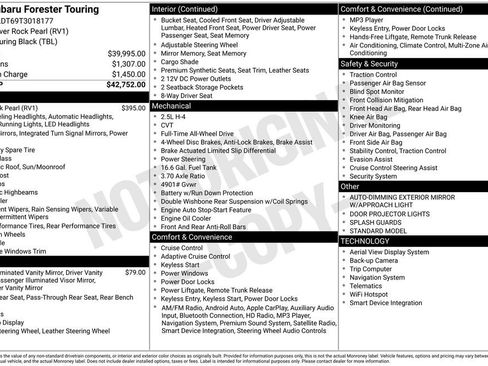 New 2026 Subaru Forester Touring AWD/4WD image 2