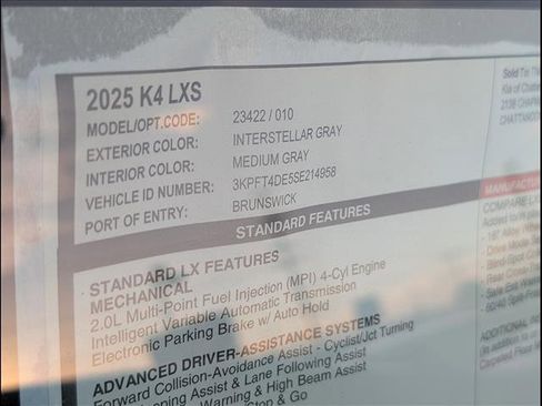 New 2025 Kia K4 LXS image 14