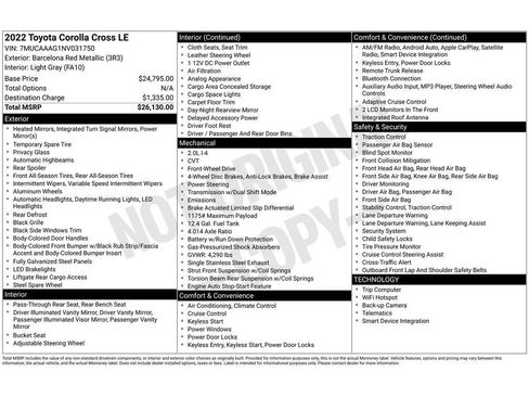 Used 2022 Toyota Corolla Cross LE image 30