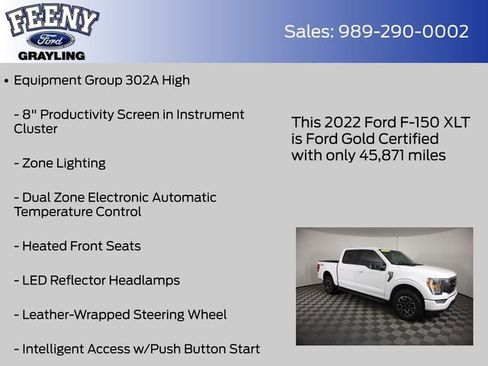 Used 2022 Ford F150 XLT w/ Equipment Group 302A High image 13