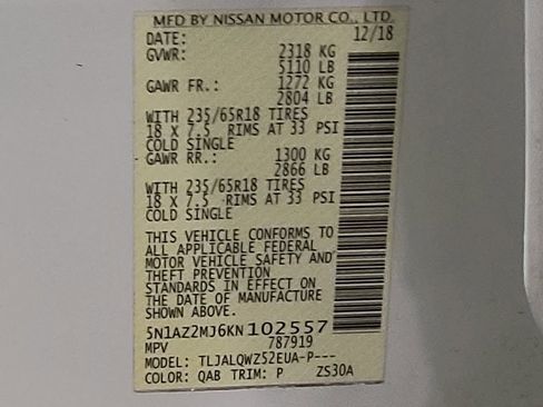 Used 2019 Nissan Murano SV w/ Premium Package image 33