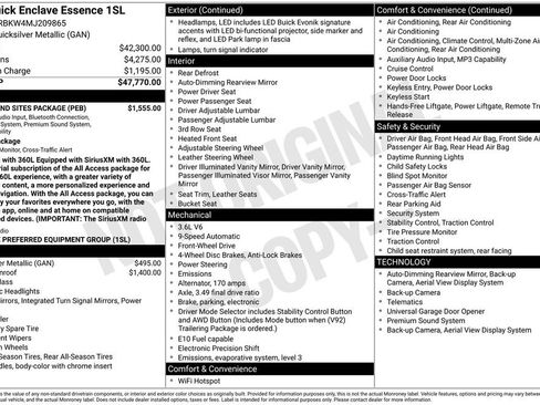 Used 2021 Buick Enclave Essence w/ Sound and Sites Package FWD image 6