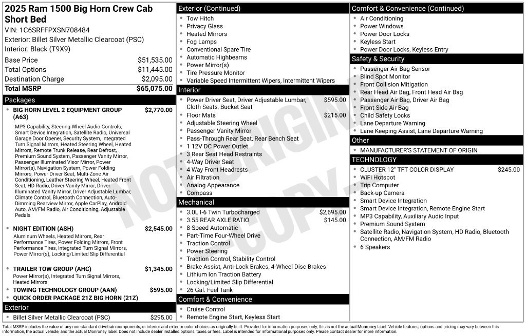 Used 2025 RAM 1500 Big Horn AWD/4WD image 26