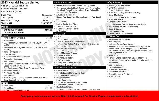 Used 2023 Hyundai Tucson Limited w/ Cargo Package AWD/4WD image 39