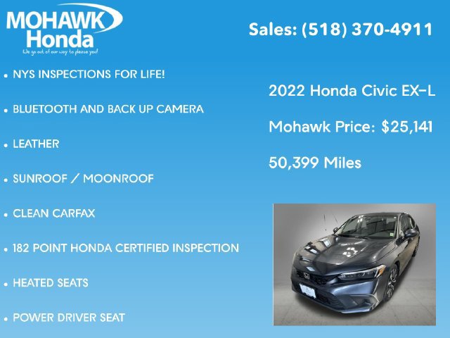 Certified 2022 Honda Civic EX-L image 8