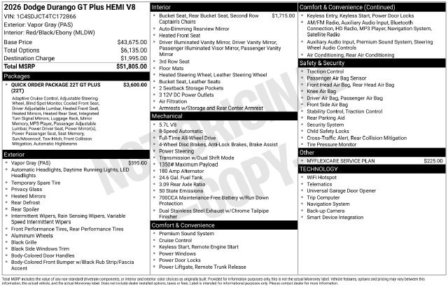 Used 2026 Dodge Durango GT AWD/4WD image 29