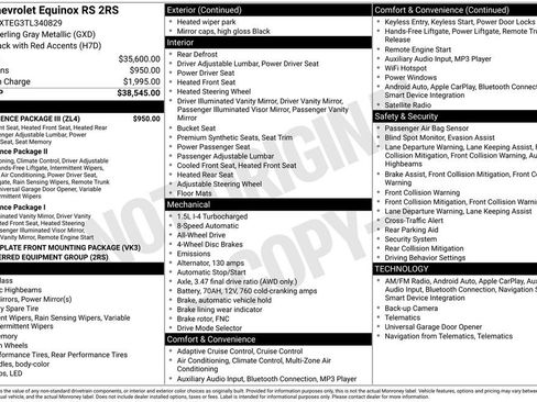 New 2026 Chevrolet Equinox RS w/ Convenience Package III AWD/4WD image 2
