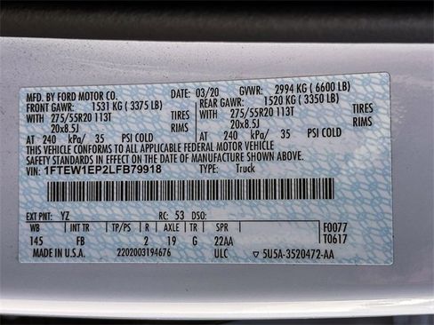 Used 2020 Ford F150 XLT w/ Equipment Group 302A Luxury image 31